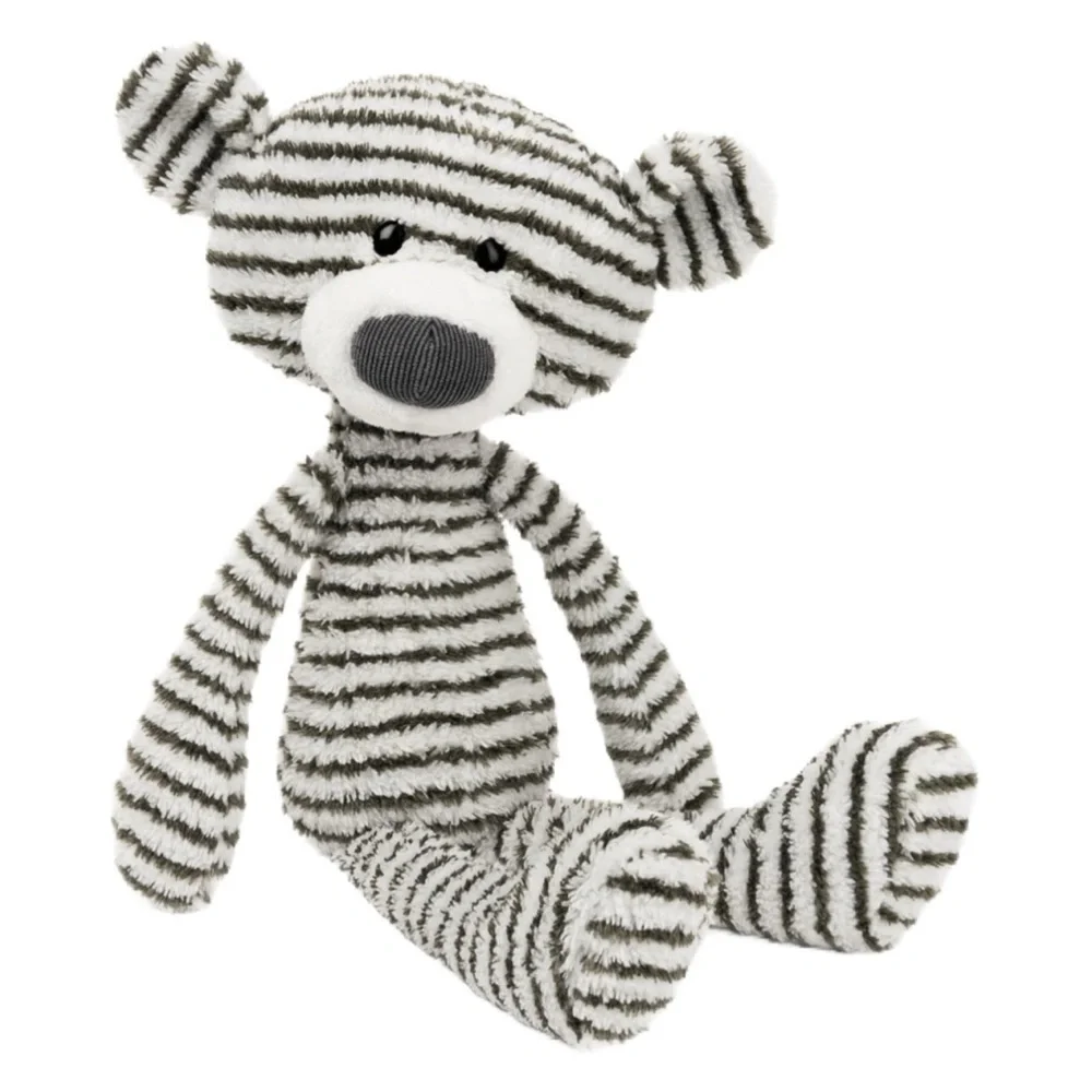 GUND Toothpick Stripes Black & White 15” Teddy Bear Stuffed Animal - NWT